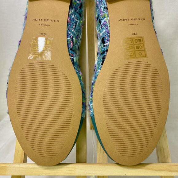 Kurt Geiger London Tweed & Leather Ballet Flats MSRP$130 - Picture 12 of 16